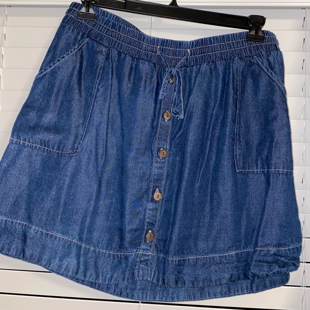 Blue Jean Fabric Skirt